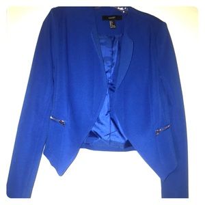 Royal Blue Open Front Blazer